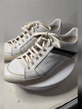 Dior Men's White Leather Low Top Sneakers Size 40.5 Or US 7.5
